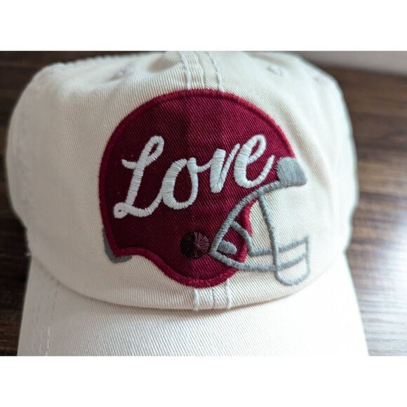 2/$30 Stone Football Helmet Ladies Baseball Hat - Picture 4 of 7